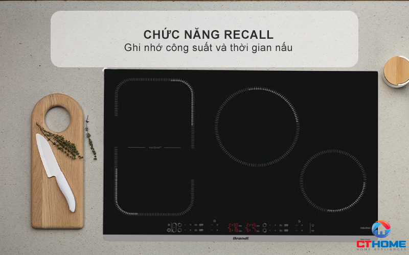 BẾP TỪ 4 VÙNG NẤU BRANDT BPI184HUB 7400W MÀU ĐEN 9