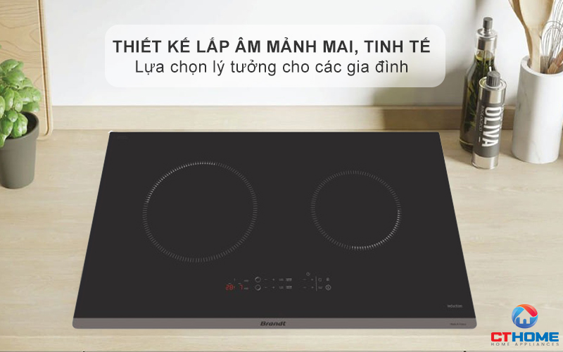 BẾP TỪ 2 VÙNG NẤU BRANDT BPI272UBL 3600W MÀU ĐEN 1