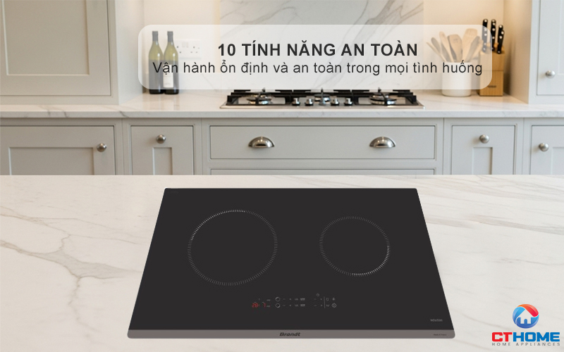 BẾP TỪ 2 VÙNG NẤU BRANDT BPI272UBL 3600W MÀU ĐEN 10