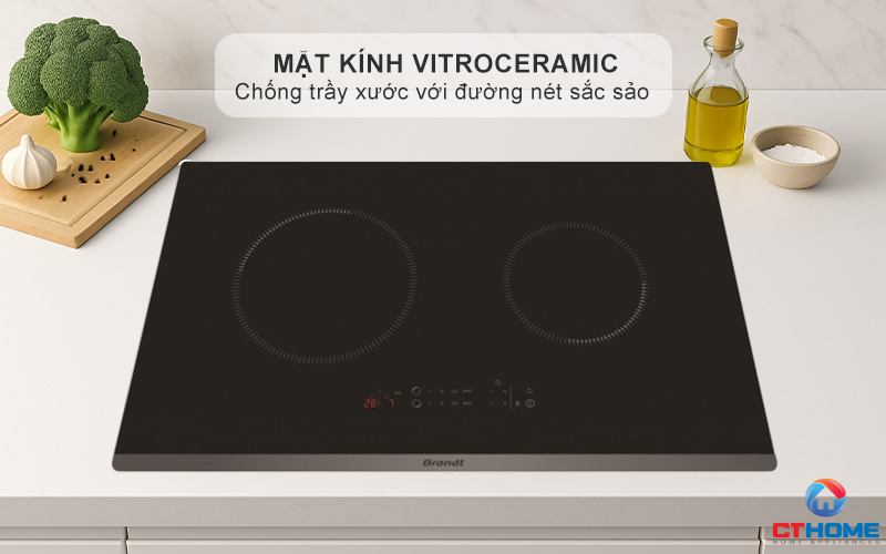 BẾP TỪ 2 VÙNG NẤU BRANDT BPI6230BL 3600W MÀU ĐEN 2