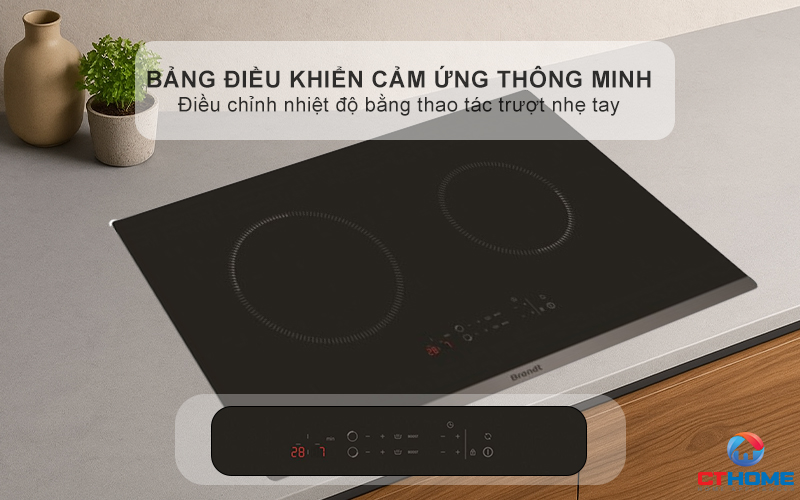 BẾP TỪ 2 VÙNG NẤU BRANDT BPI6230BL 3600W MÀU ĐEN 4