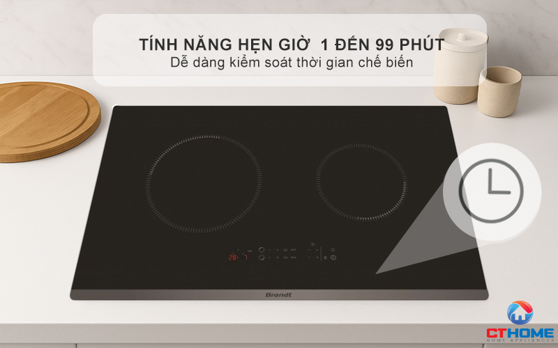 BẾP TỪ 2 VÙNG NẤU BRANDT BPI6230BL 3600W MÀU ĐEN 9
