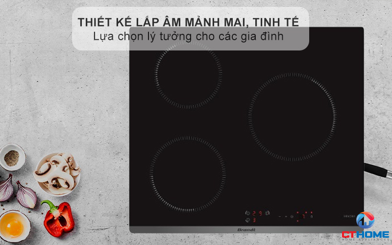 BẾP TỪ 3 VÙNG NẤU BRANDT BPI6309B 3600W MÀU ĐEN 1