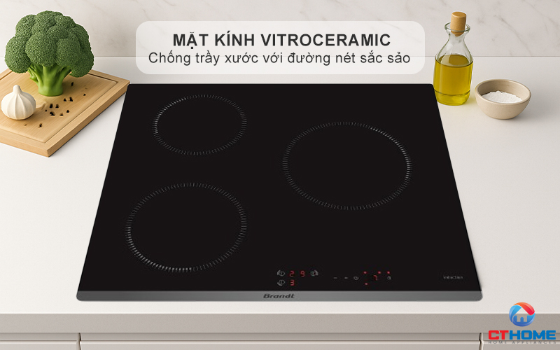 BẾP TỪ 3 VÙNG NẤU BRANDT BPI6309B 3600W MÀU ĐEN 2