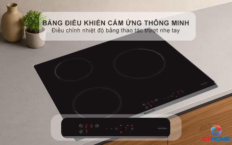 BẾP TỪ 3 VÙNG NẤU BRANDT BPI6309B 3600W MÀU ĐEN 4