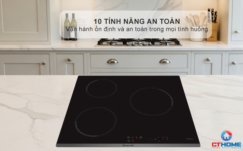 BẾP TỪ 3 VÙNG NẤU BRANDT BPI6309B 3600W MÀU ĐEN 7