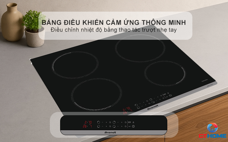 BẾP TỪ 4 VÙNG NẤU BRANDT BPI6410B 3000W MÀU ĐEN 4