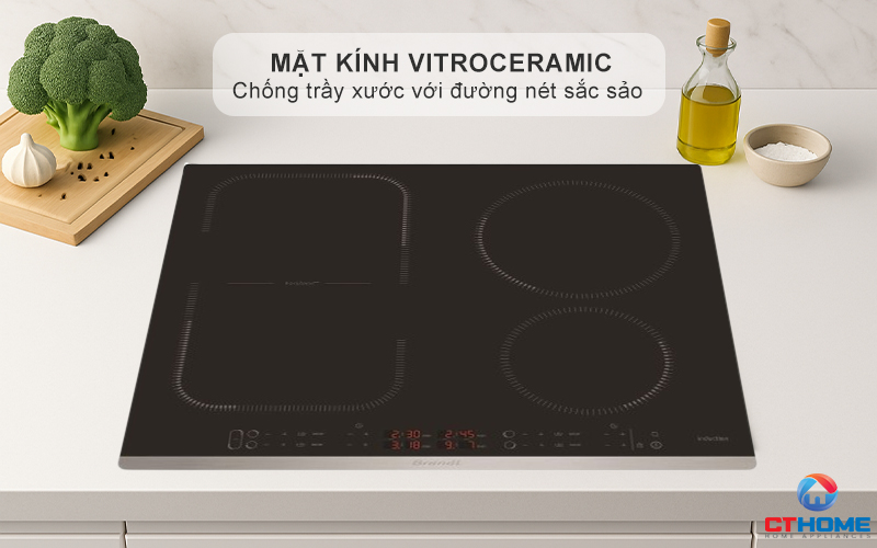 BẾP TỪ 4 VÙNG NẤU BRANDT BPI6449X 7200W MÀU ĐEN 2