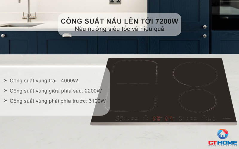 BẾP TỪ 4 VÙNG NẤU BRANDT BPI6449X 7200W MÀU ĐEN 3