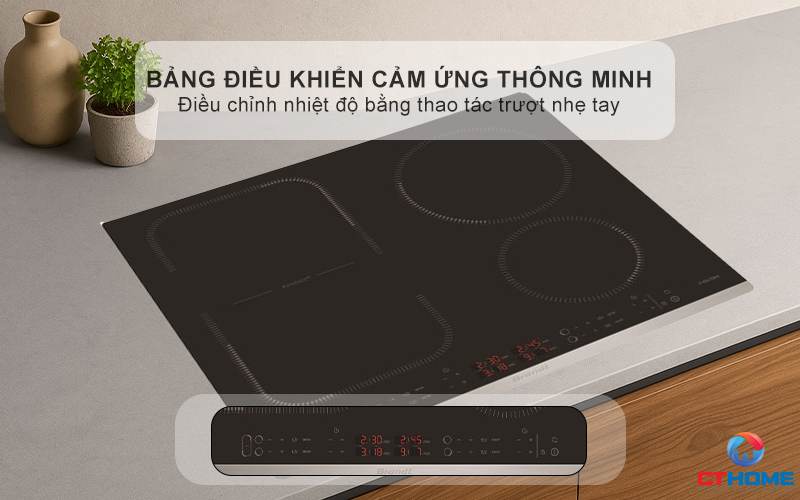 BẾP TỪ 4 VÙNG NẤU BRANDT BPI6449X 7200W MÀU ĐEN 4
