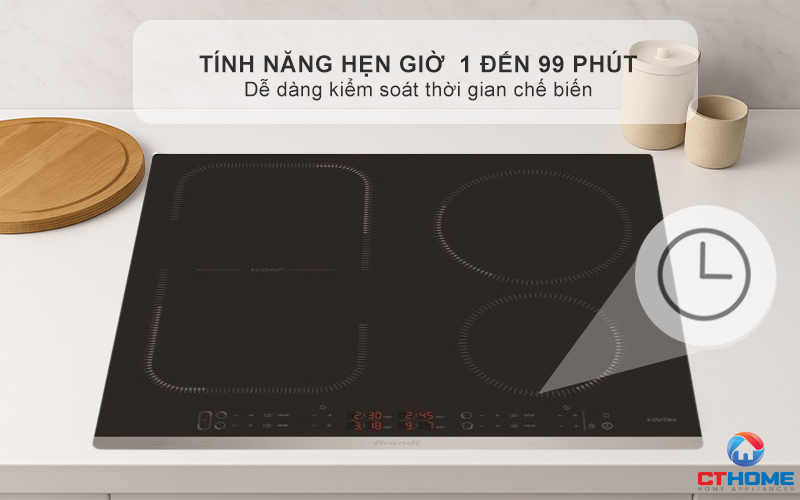BẾP TỪ 4 VÙNG NẤU BRANDT BPI6449X 7200W MÀU ĐEN 10