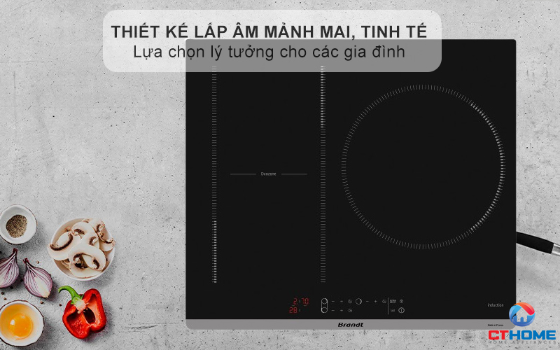 BẾP TỪ 3 VÙNG NẤU BRANDT BPI163DUB 7400W MÀU ĐEN 1