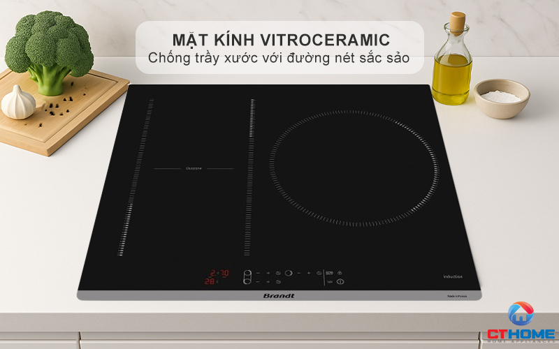 BẾP TỪ 3 VÙNG NẤU BRANDT BPI163DUB 7400W MÀU ĐEN 2