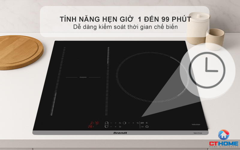 BẾP TỪ 3 VÙNG NẤU BRANDT BPI163DUB 7400W MÀU ĐEN 8