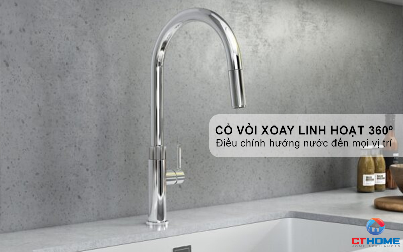 VÒI RỬA BÁT DÂY RÚT KONOX LASI CHROME LASICHROME 6
