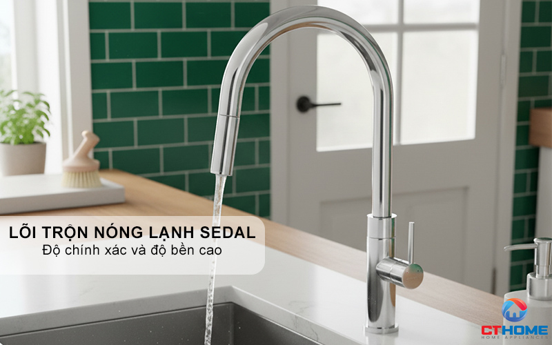 VÒI RỬA BÁT DÂY RÚT KONOX LASI CHROME LASICHROME 8