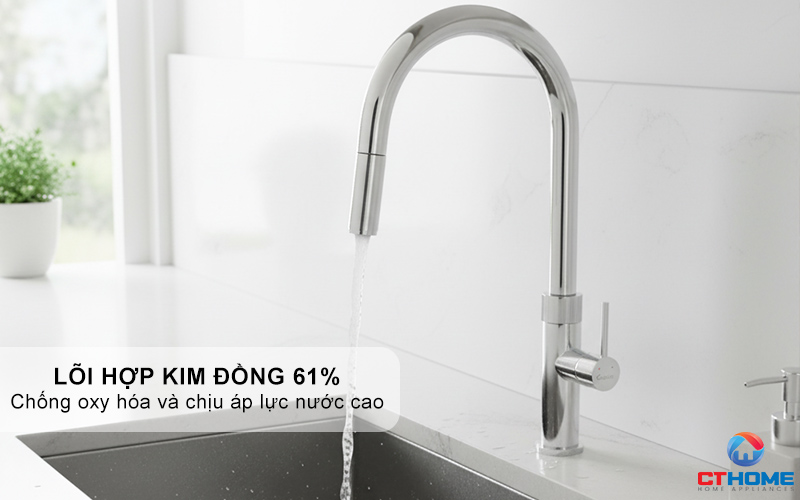 VÒI RỬA BÁT DÂY RÚT KONOX LASI CHROME LASICHROME 9