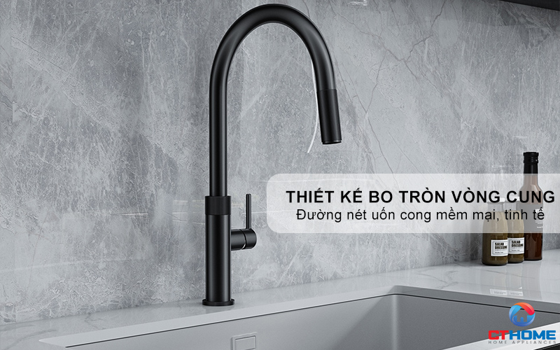 VÒI RỬA BÁT DÂY RÚT KONOX LASI GUN METAL  LASIGUNMETAL 1