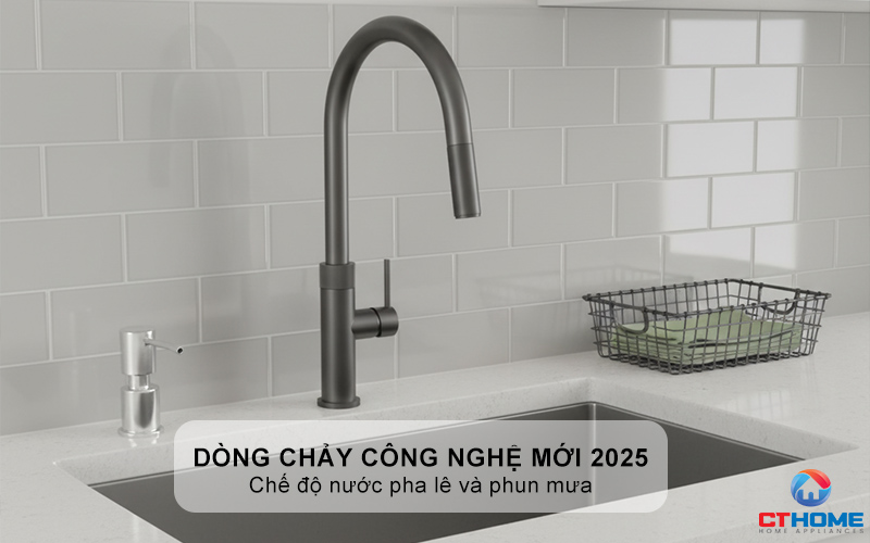 VÒI RỬA BÁT DÂY RÚT KONOX LASI GUN METAL  LASIGUNMETAL 4