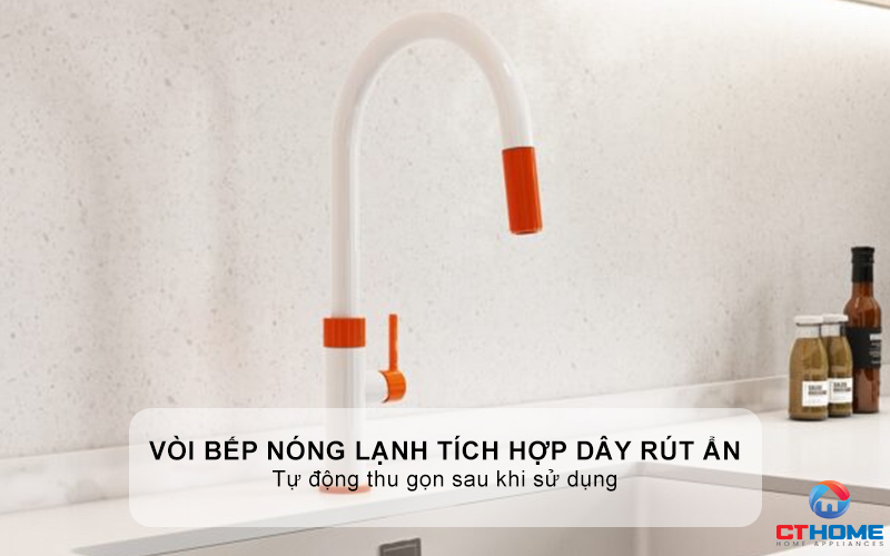 VÒI RỬA BÁT DÂY RÚT KONOX LASI ORANGE LASIORANGE 3