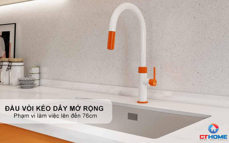 VÒI RỬA BÁT DÂY RÚT KONOX LASI ORANGE LASIORANGE 5
