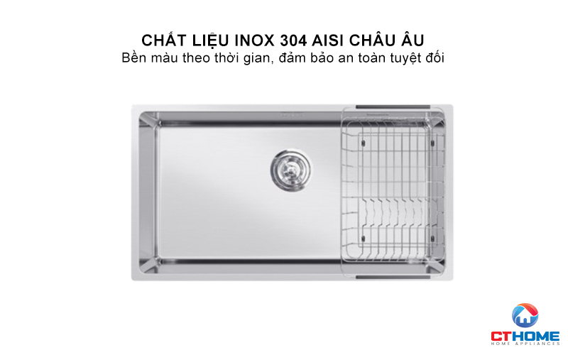CHẬU RỬA BÁT INOX 1 HỐC RỬA KONOX STELO 780U STELO780U 2
