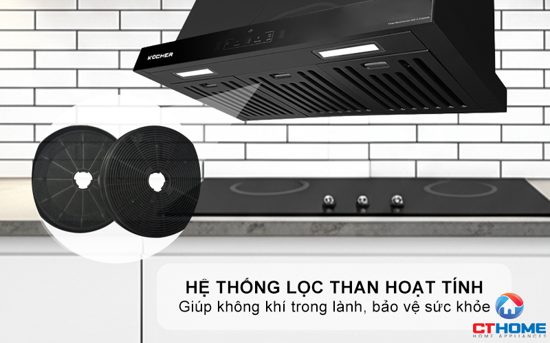 MÁY HÚT MÙI ÂM TỦ KOCHER TURBO X-668D NGANG 700MM MÀU ĐEN X668D 7
