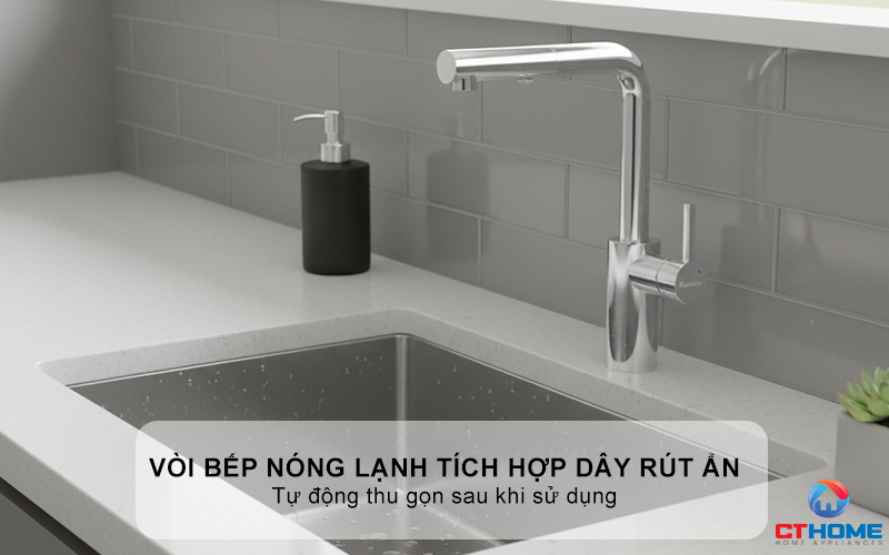 VÒI RỬA BÁT DÂY RÚT KONOX VIRA CHROME  KONOXVIRACHROME 3