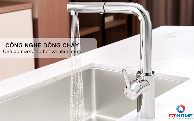 VÒI RỬA BÁT DÂY RÚT KONOX VIRA CHROME  KONOXVIRACHROME 4
