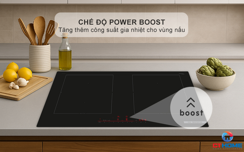 BẾP TỪ BOSCH 4 VÙNG NẤU PVQ61RHB1E SERIE 6 7400W 9