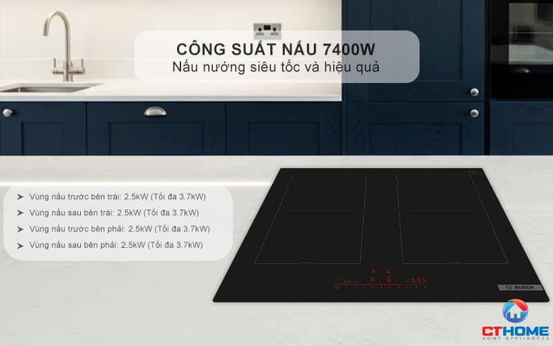 BẾP TỪ BOSCH 4 VÙNG NẤU PVQ61RHB1E SERIE 6 7400W 3