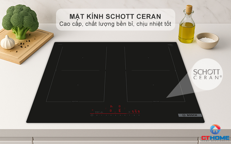 BẾP TỪ BOSCH 4 VÙNG NẤU PVQ61RHB1E SERIE 6 7400W 2