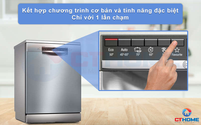 Tính năng Favourite lưu trữ 1 chương trình cơ bản và 1 tính năng đặc biệt.