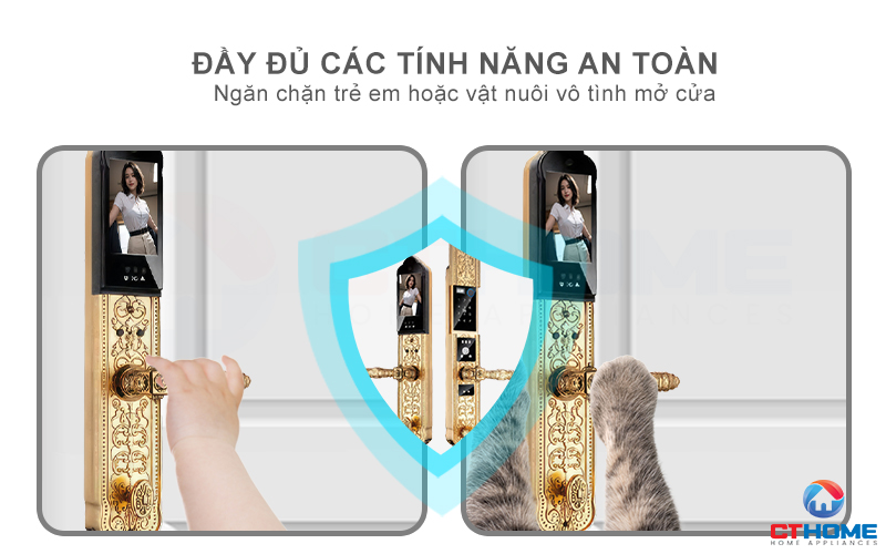 KHÓA CỬA ĐIỆN TỬ AVOLOCK AC 999F MẠ VÀNG 24K, NHẬN DIỆN VÂN TAY, KHUÔN MẶT AC999F 6