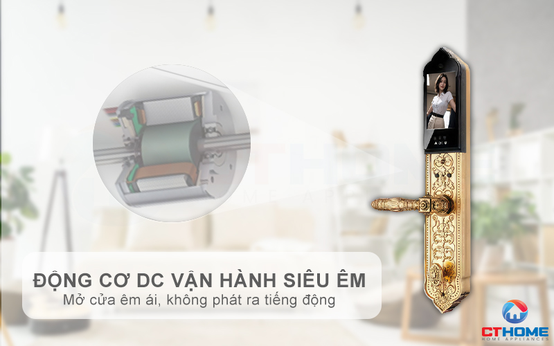 KHÓA CỬA ĐIỆN TỬ AVOLOCK AC 999F MẠ VÀNG 24K, NHẬN DIỆN VÂN TAY, KHUÔN MẶT AC999F 9