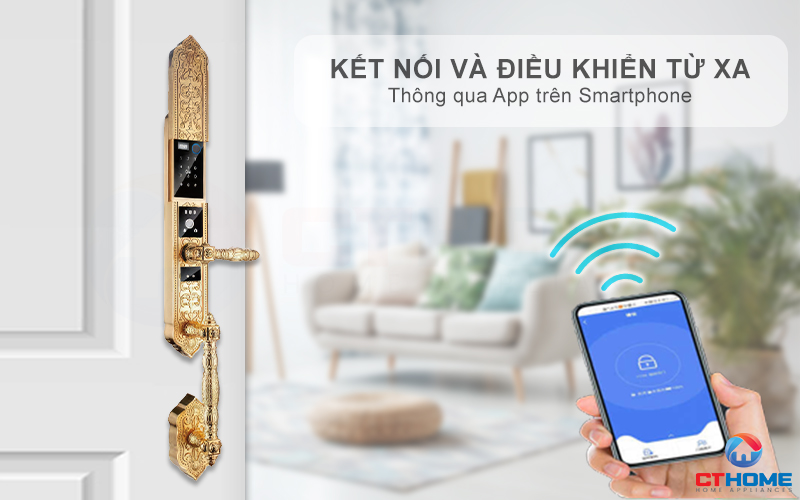 KHÓA CỬA ĐIỆN TỬ AVOLOCK AC 999F MẠ VÀNG 24K, NHẬN DIỆN VÂN TAY, KHUÔN MẶT AC999F 5