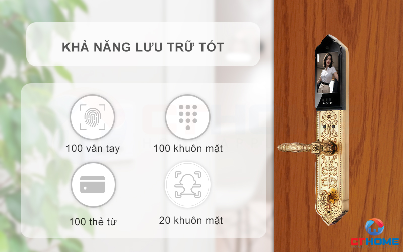 KHÓA CỬA ĐIỆN TỬ AVOLOCK AC 999F MẠ VÀNG 24K, NHẬN DIỆN VÂN TAY, KHUÔN MẶT AC999F 8