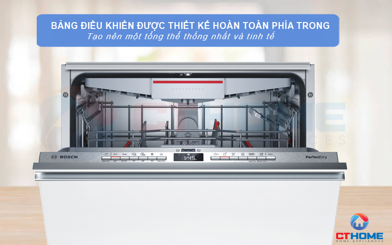 Bảng điều khiển dược thiết kế âm vào trong khi đóng cửa máy