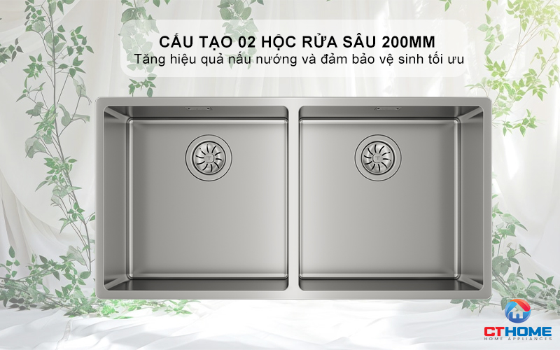 CHẬU RỬA BÁT INOX TEKA 2 HỐ RỬA TEKA BE LINEA RS15 2B 860 BELINEARS152B860 2