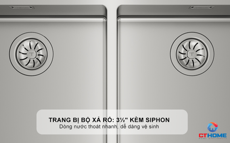 CHẬU RỬA BÁT INOX TEKA 2 HỐ RỬA TEKA BE LINEA RS15 2B 860 BELINEARS152B860 5