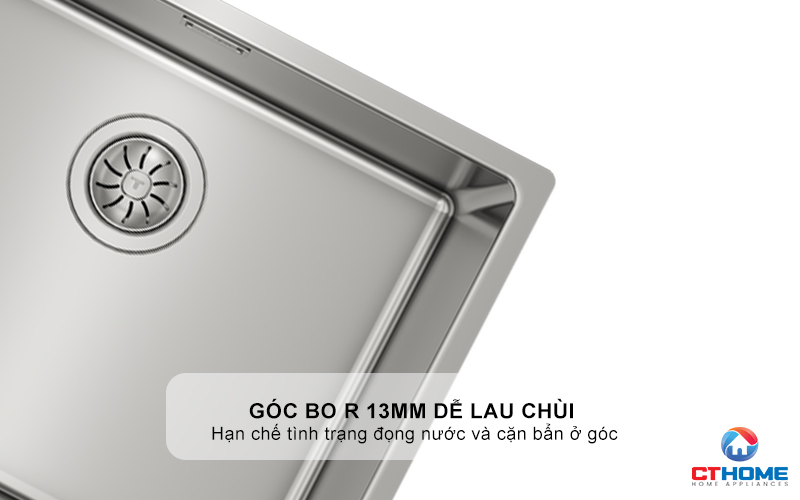 CHẬU CHẬU RỬA BÁT INOX TEKA 1 HỐC RỬA BE LINEA RS15 50.40 BELINEARS155040 5