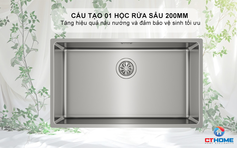 CHẬU RỬA BÁT INOX TEKA 1 HỐ RỬA BE LINEA RS15 71.40 BELINEARS157140 2
