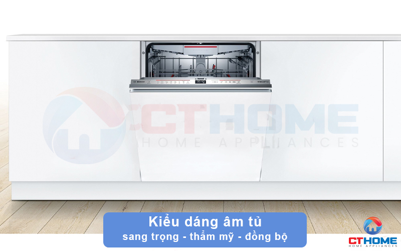 Máy rửa bát Bosch SMV6ZCX49E mang thiết kế âm tủ sang trọng