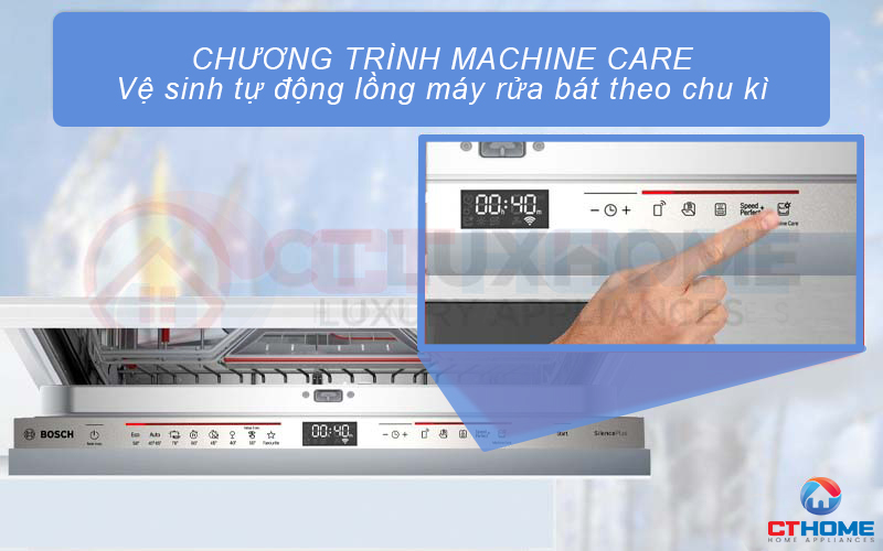 Vệ sinh làm sạch khoang máy tự động với tính năng Machine Care