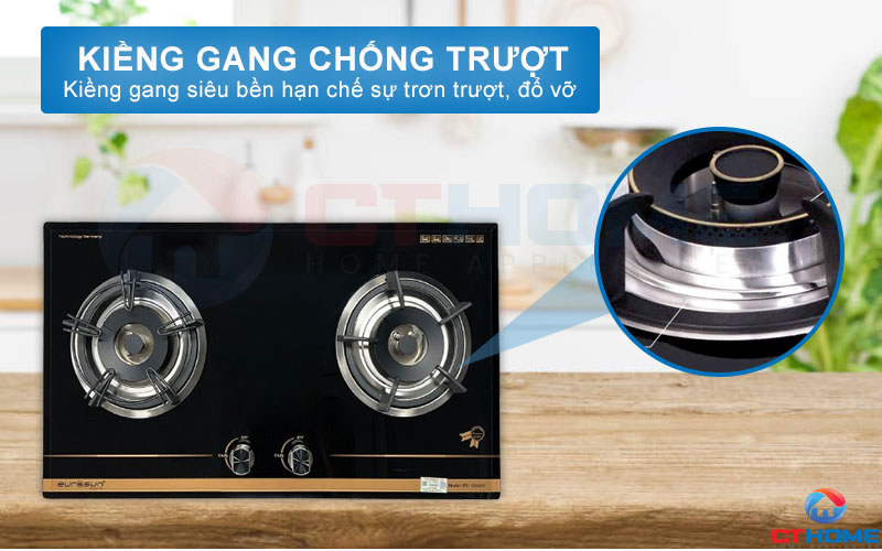 Kiềng gang đúc chống trượt, khay inox 304 chống han gỉ