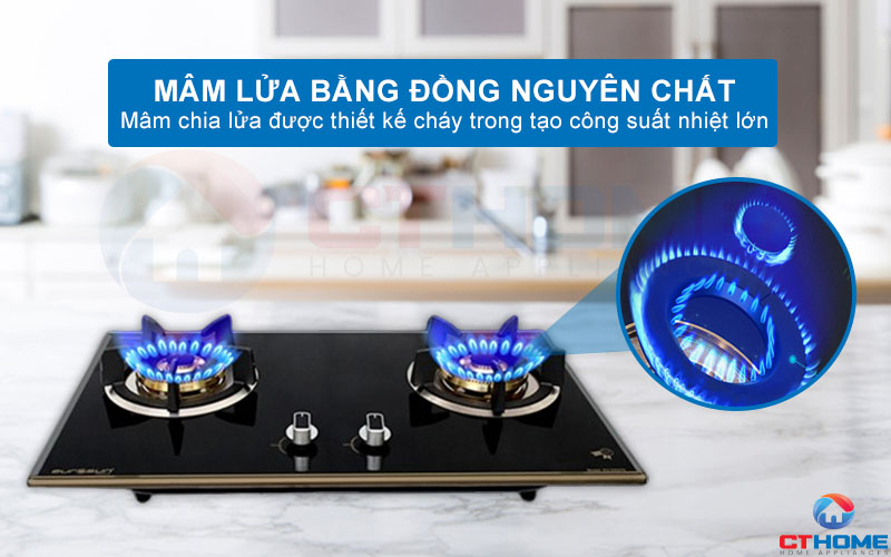 Mâm chia lửa bằng đồng nguyên chất giúp tăng hiệu suất nấu tối đa