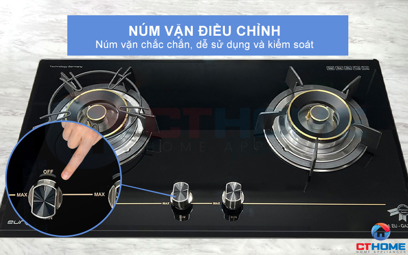 Núm vặn điều chỉnh mức độ lửa cho phù hợp