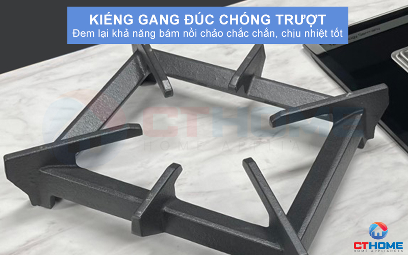 Kiềng gang đúc chống trượt, khay inox 304 chống han gỉ