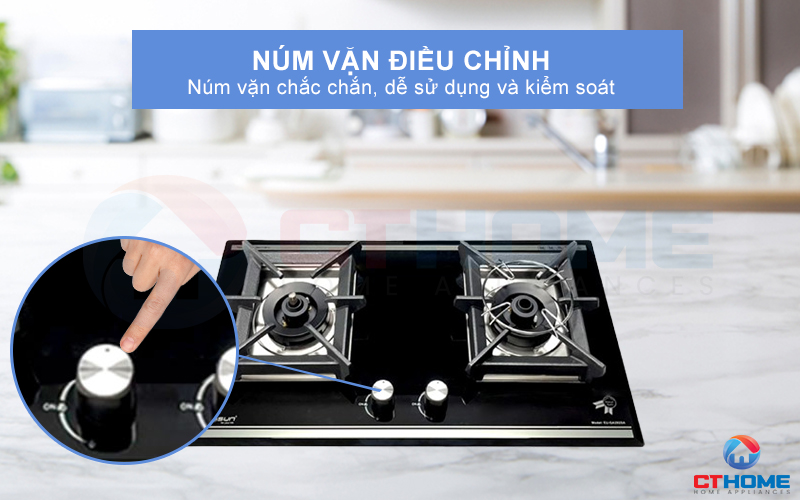 Núm vặn điều chỉnh mức độ lửa cho phù hợp 