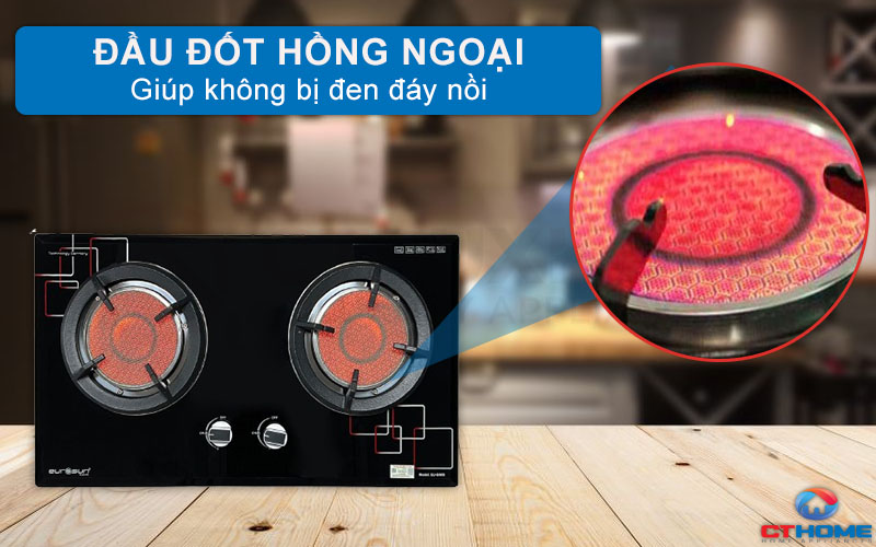 Đầu đốt hồng ngoại giúp không bị đen đáy nồi